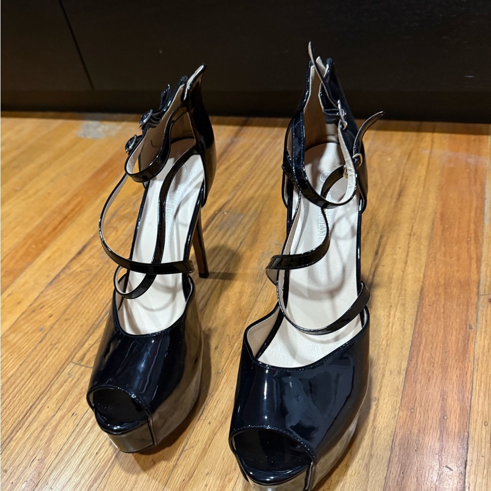 Elegant Black Strappy Heels